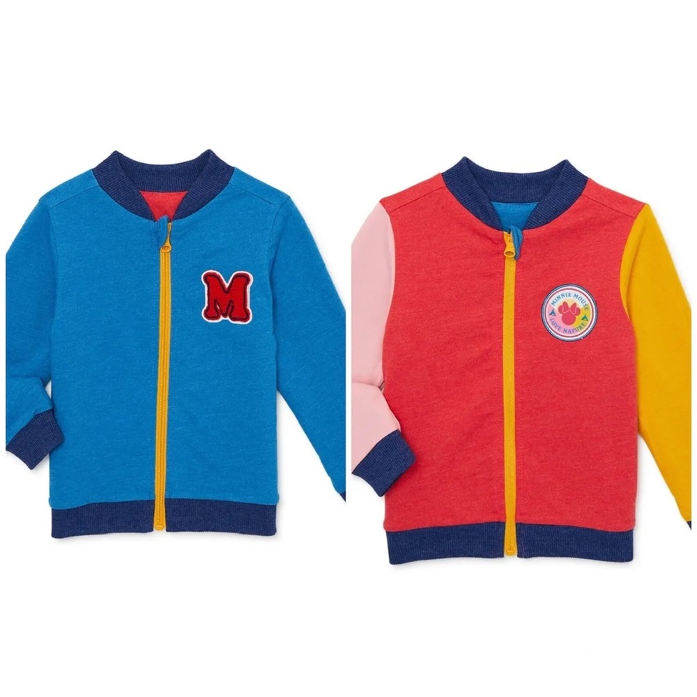 Minnie Mouse Baby and Toddler Girls Reversible Faux Denim Jacket